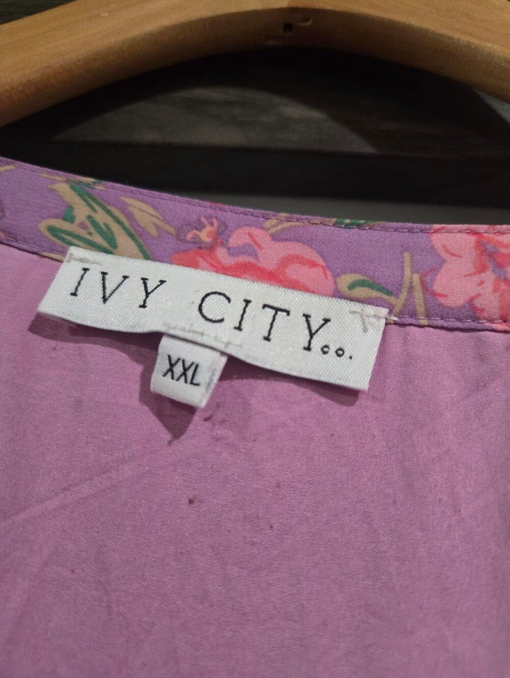 Ivy City Co. Lydia Dress Purple Pink Floral Tiered Size XXL - Picture 4 of 7